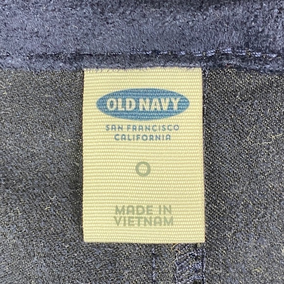 Old Navy Faux Suede Snap Front Soft Mini Skirt Women's 0 Navy Blue - Picture 4 of 5